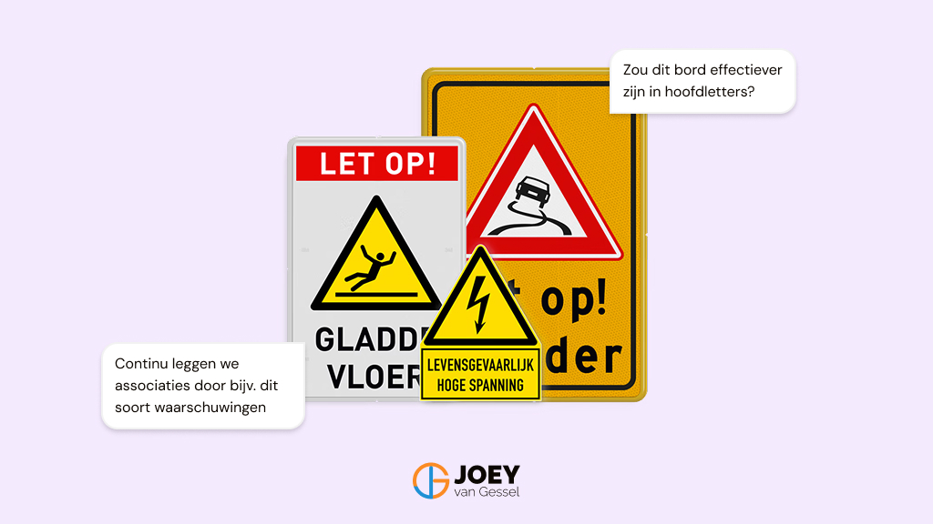 hero voorbeeld waarschuwings borden