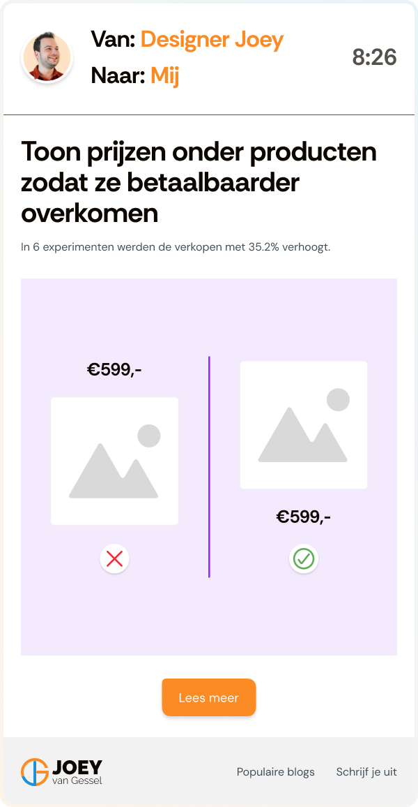 nieuwsbrief voorbeeld visual